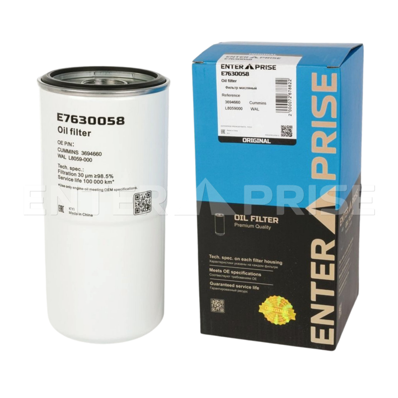 Фильтр масляный E7630058 для грузового транспорта Cummins : 3694660