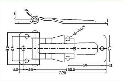 Шарнирная петля двери E6115244 для грузового транспорта 